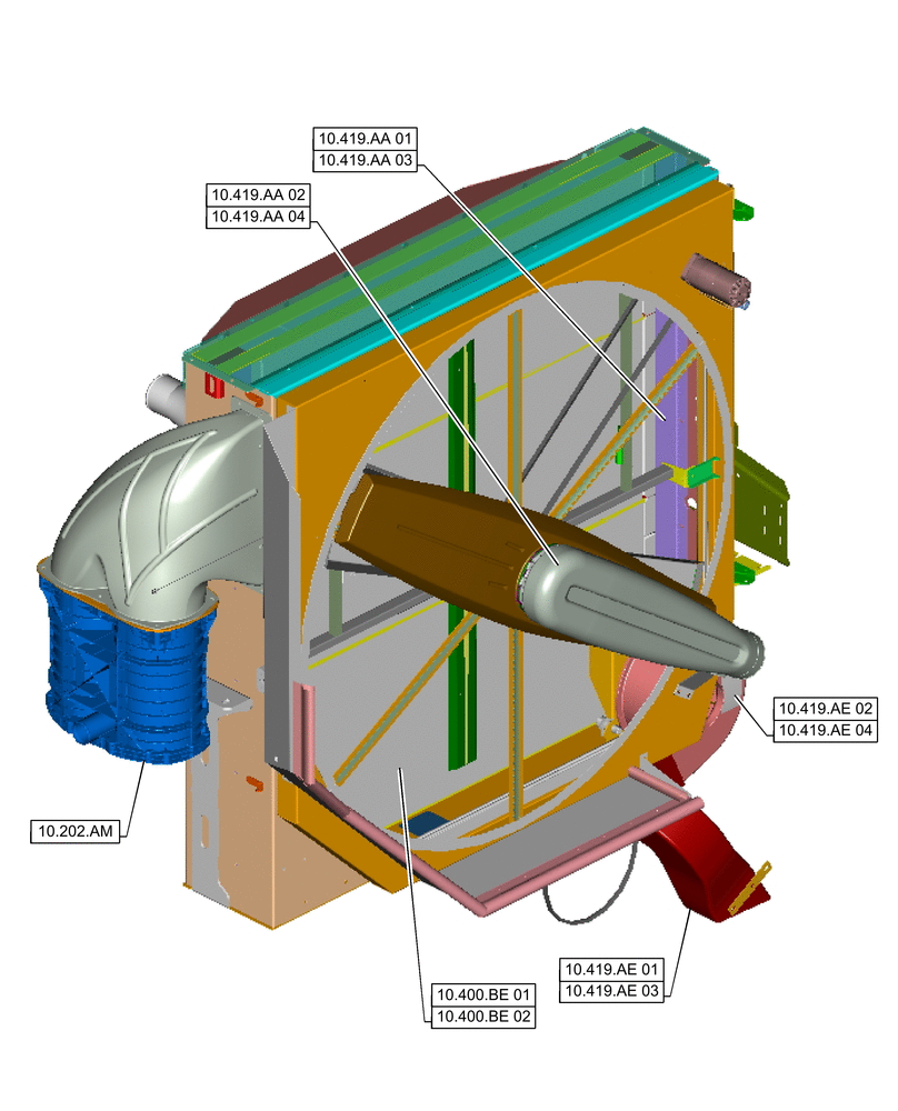 Схема запчастей Case IH 9240 - (00.000.10[03]) - PICTORIAL INDEX - ENGINE (00) - GENERAL & PICTORIAL INDEX