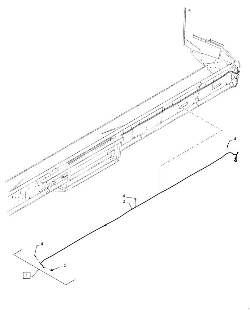 Схема запчастей Case IH 3152 - (88.058.12[04]) - WIRE HARNESS, VERTICAL KNIFE, 25, 30, 35, 40, 45 FT (88) - ACCESSORIES