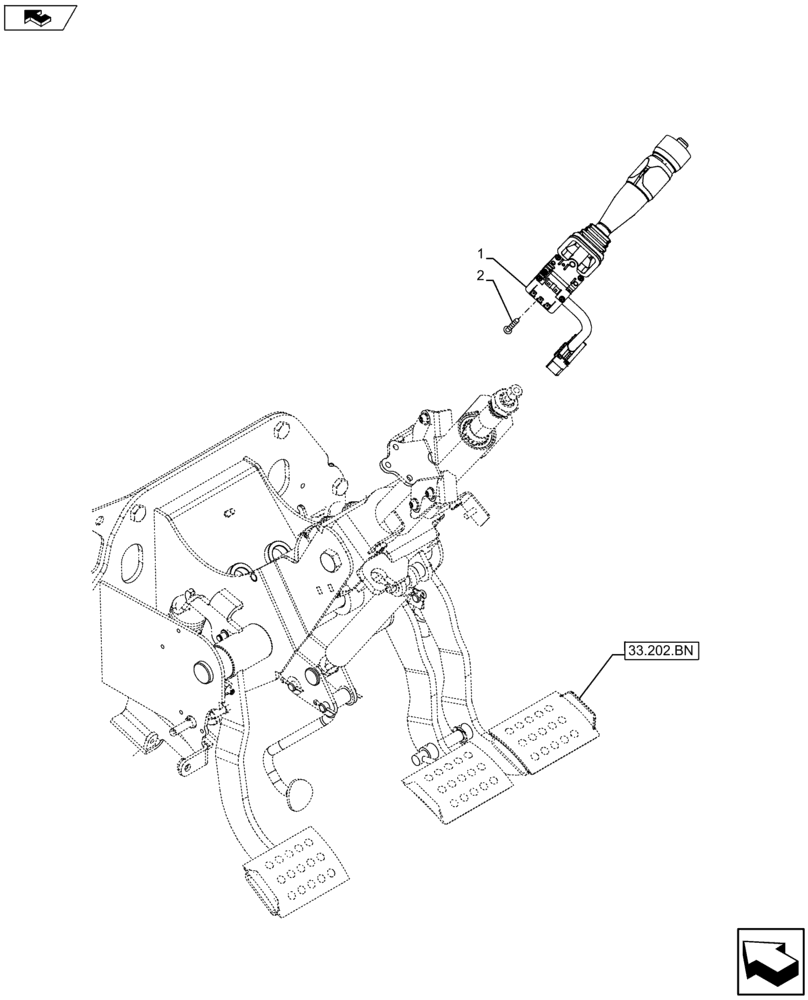 Схема запчастей Case IH FARMALL 105U - (55.518.AY[02]) - VAR - 334144, 335683 - WIPER, SWITCH (55) - ELECTRICAL SYSTEMS