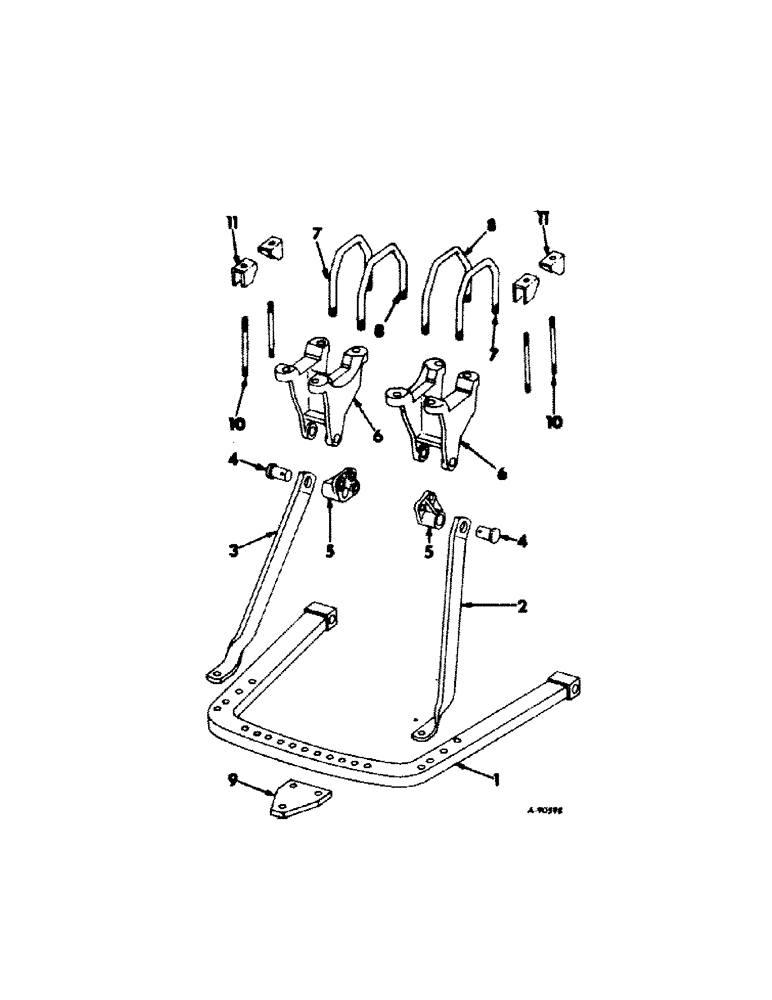 Схема запчастей Case IH 1256 - (K-02) - DRAWBARS AND HITCHES, VERTICALLY ADJUSTABLE DRAWBAR Drawbars & Hitches