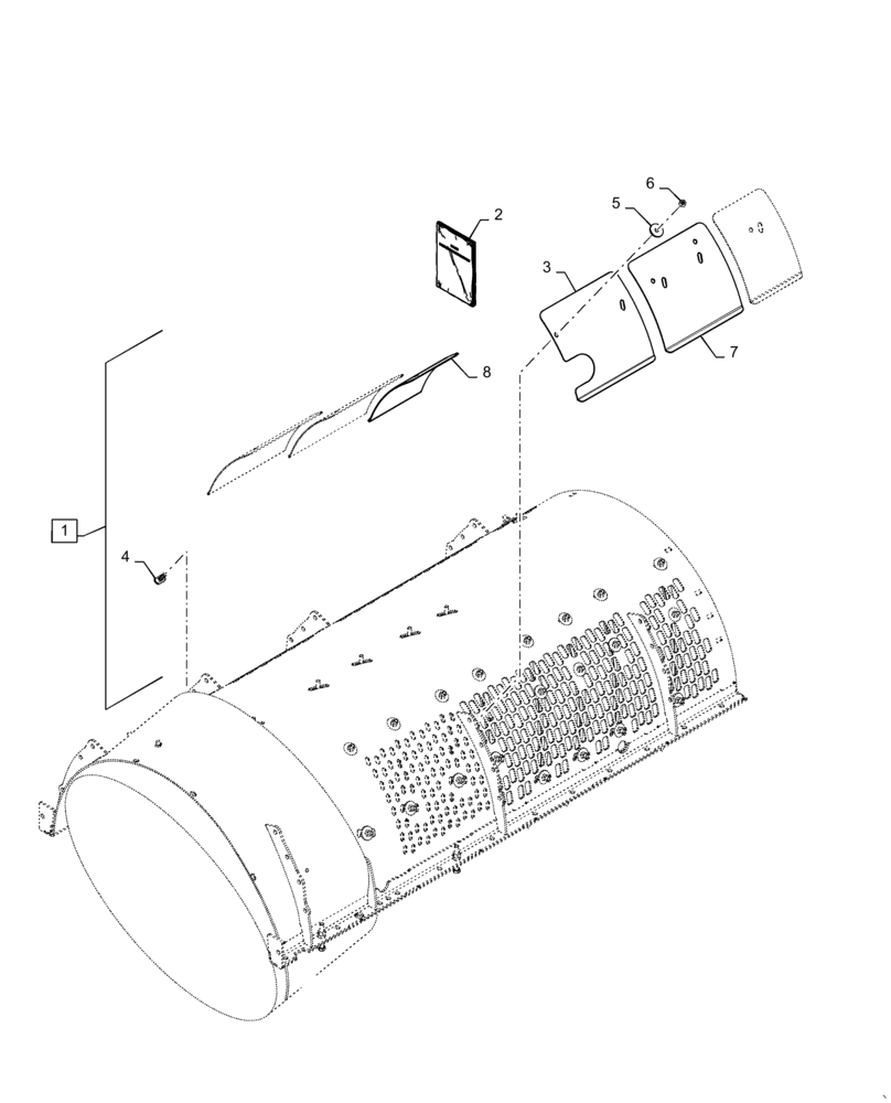 Схема запчастей Case IH 7230 - (88.100.66[05]) - DIA KIT, ROTOR, CAGE, FILLER (88) - ACCESSORIES