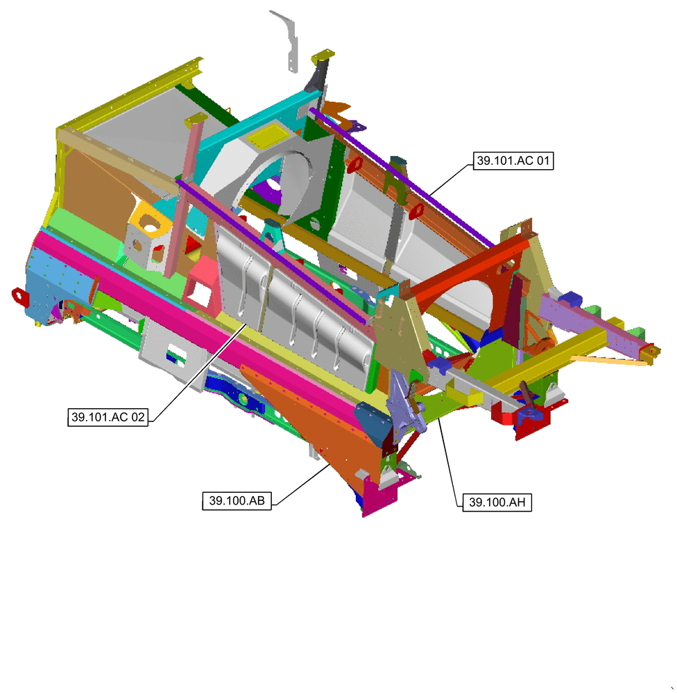 Схема запчастей Case IH 9240 - (00.000.39) - PICTORIAL INDEX - FRAME (00) - GENERAL & PICTORIAL INDEX