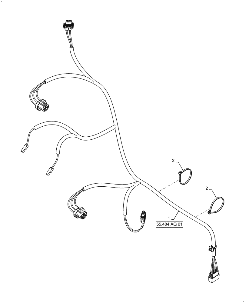 Схема запчастей Case IH FARMALL 60A - (55.511.AB[01]) - HEAD LIGHT WIRE HARNESS (55) - ELECTRICAL SYSTEMS