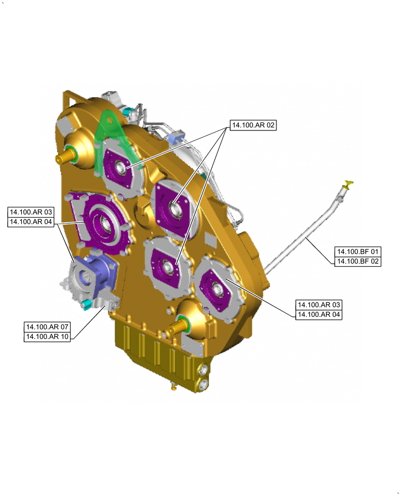 Схема запчастей Case IH 9240 - (00.000.14[01]) - PICTORIAL INDEX - LIVE PTO (00) - GENERAL & PICTORIAL INDEX