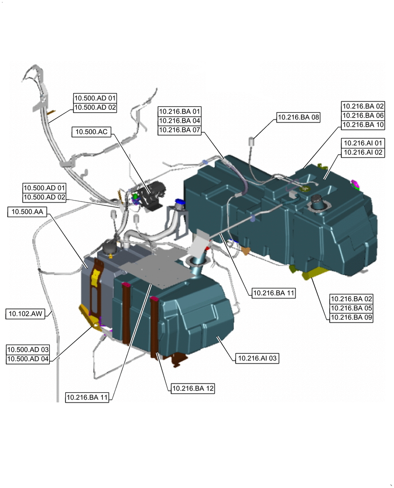 Схема запчастей Case IH 9240 - (00.000.10[02]) - PICTORIAL INDEX - ENGINE (00) - GENERAL & PICTORIAL INDEX
