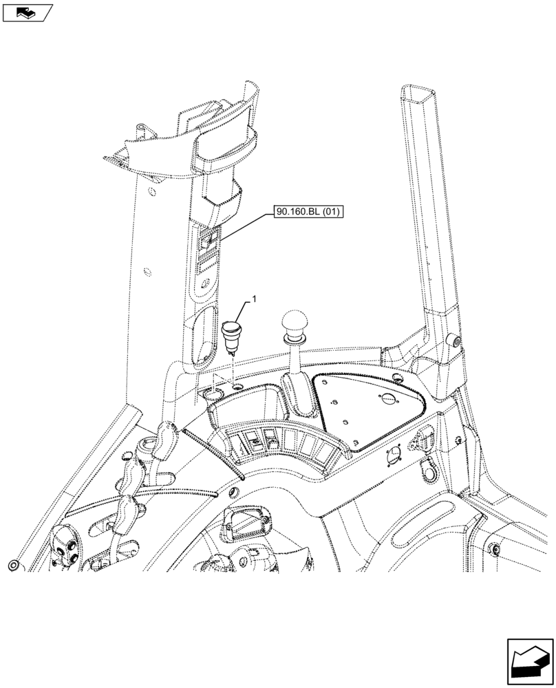 Схема запчастей Case IH FARMALL 105U - (55.512.AD) - VAR - 334144, 335683 - CIGARETTE LIGHTER, CAB (55) - ELECTRICAL SYSTEMS