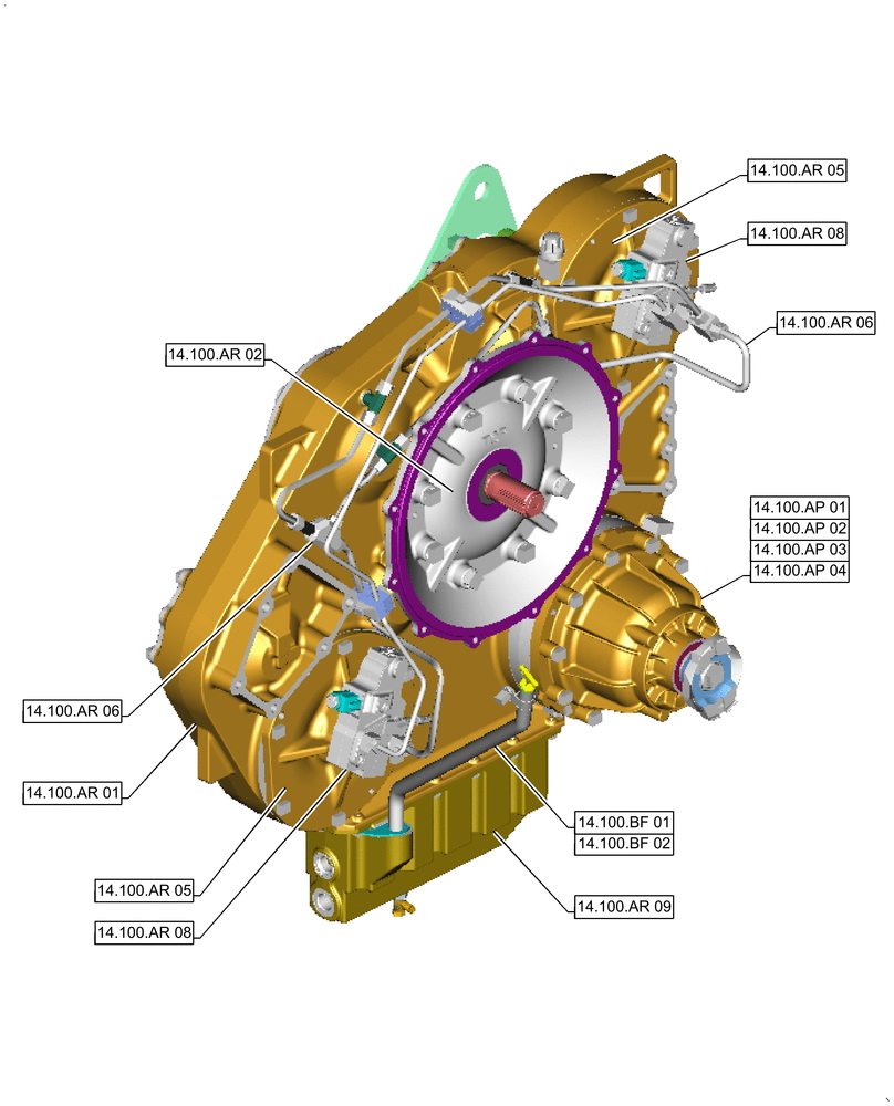 Схема запчастей Case IH 7240 - (14.000.00[02]) - SECTION INDEX - LIVE PTO (14) - MAIN GEARBOX & DRIVE