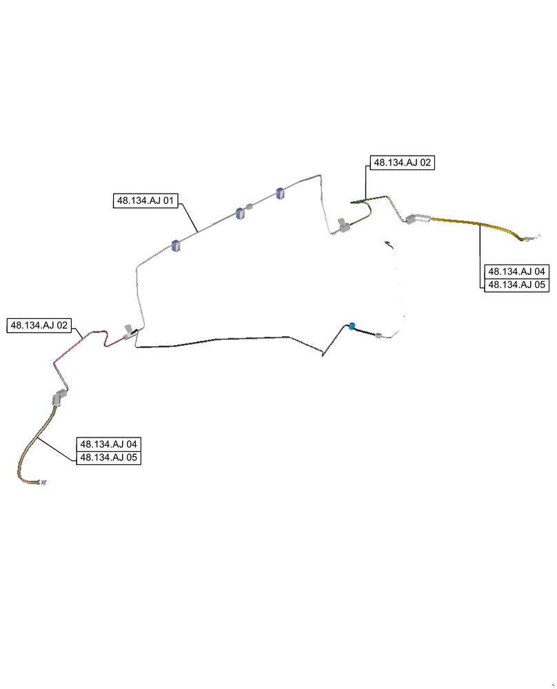 Схема запчастей Case IH 9240 - (00.000.48[02]) - PICTORIAL INDEX - SUSPENSION AND TRACKS (00) - GENERAL & PICTORIAL INDEX