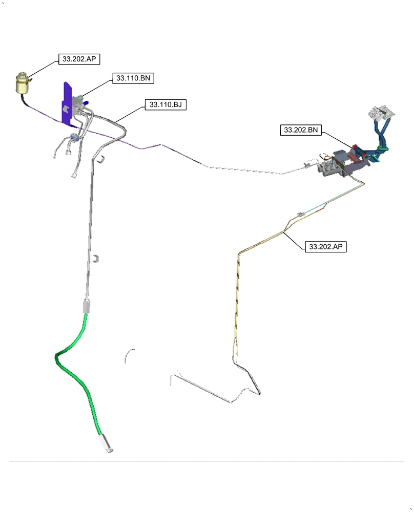 Схема запчастей Case IH 9240 - (00.000.33) - PICTORIAL INDEX - BRAKES & CONTROLS (00) - GENERAL & PICTORIAL INDEX
