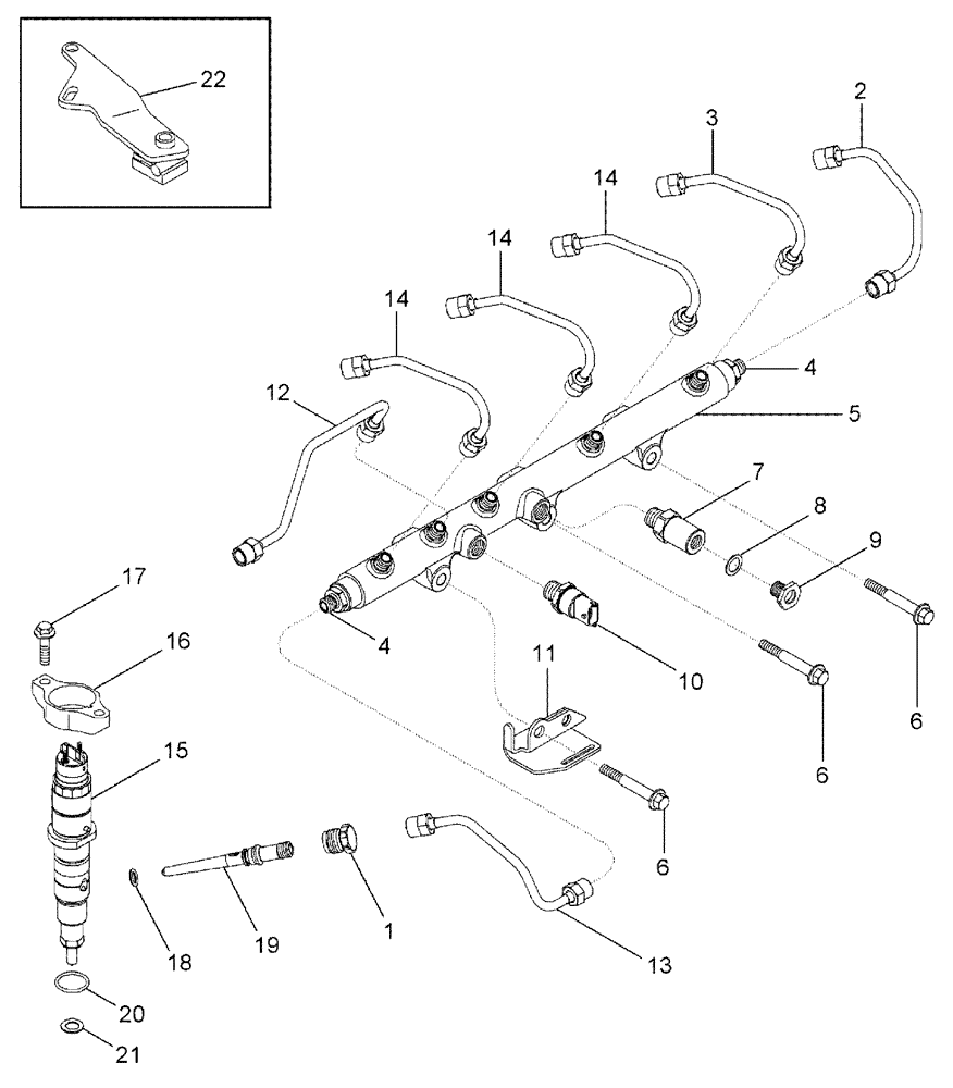 Схема запчастей Case IH TITAN 3020 - (02-060[02]) - TITAN FUEL INJECTION SYSTEM (01) - ENGINE