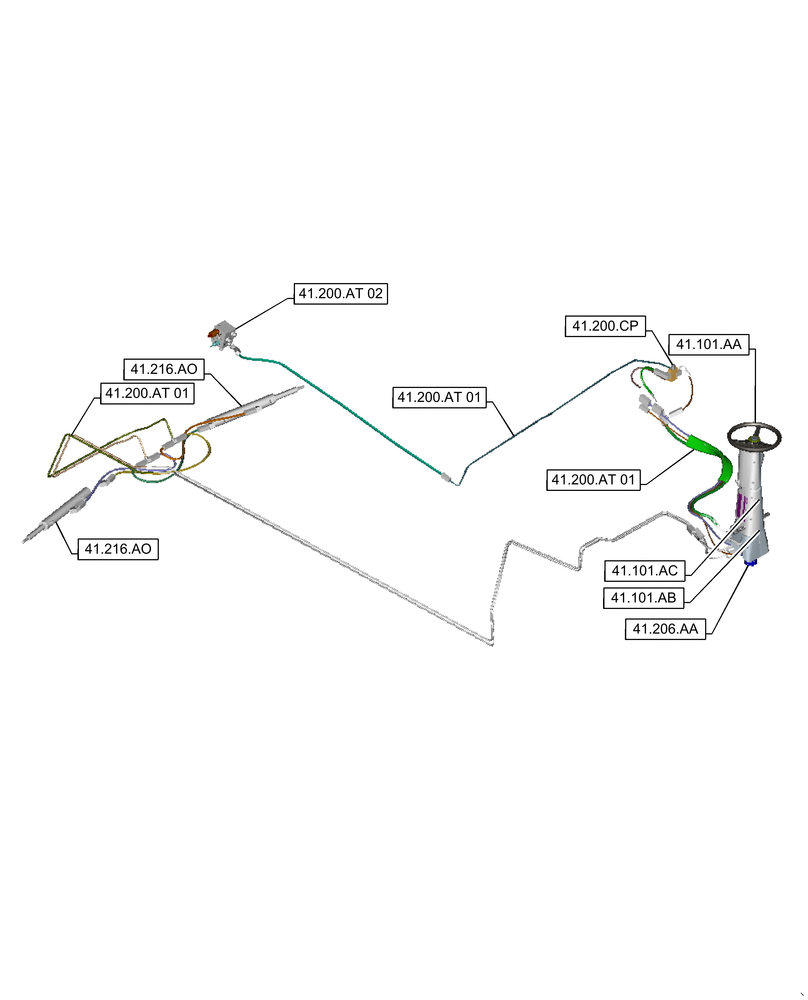 Схема запчастей Case IH 9240 - (00.000.41[01]) - PICTORIAL INDEX - STEERING (00) - GENERAL & PICTORIAL INDEX