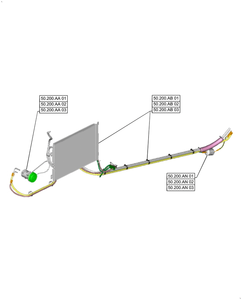 Схема запчастей Case IH 9240 - (00.000.50[01]) - PICTORIAL INDEX - CAB CLIMATE CONTROL (00) - GENERAL & PICTORIAL INDEX