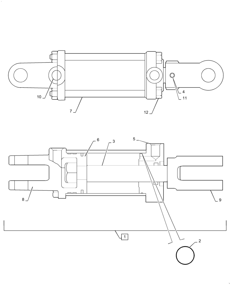 Схема запчастей Case IH 1265 - (35.100.BI[02]) - HYDRAULIC CYLINDER 3X4 NITRO (35) - HYDRAULIC SYSTEMS