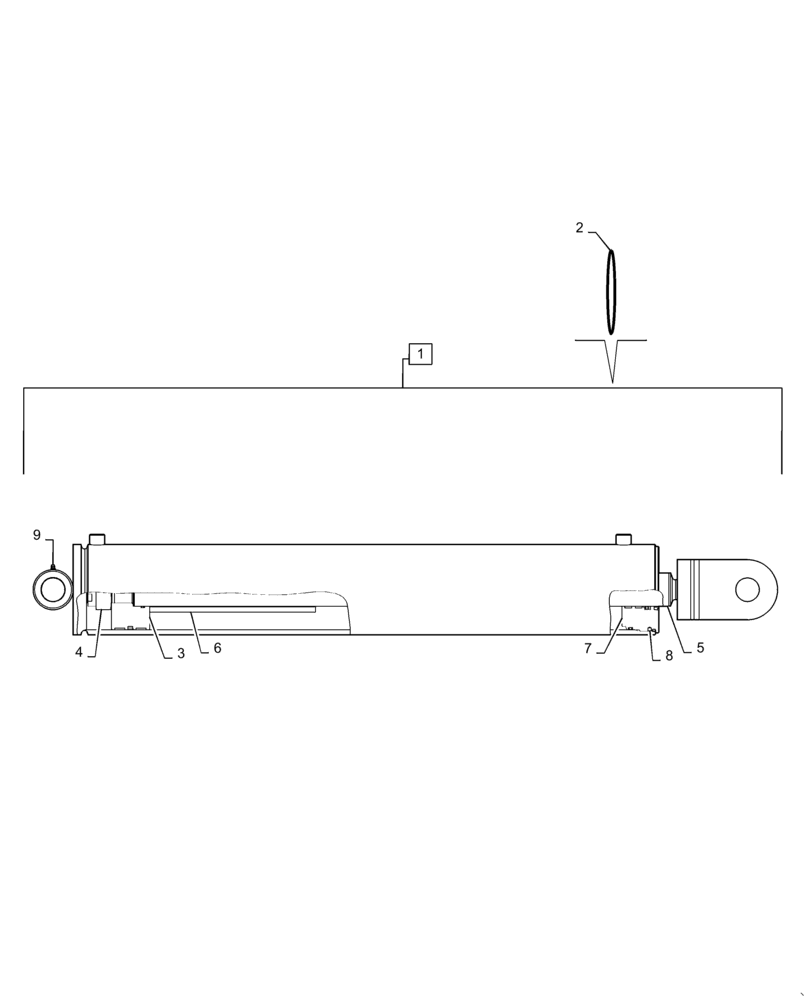 Схема запчастей Case IH 1265 - (35.100.BI[05]) - HYDRAULIC CYLINDER 6.0X22.95 (35) - HYDRAULIC SYSTEMS