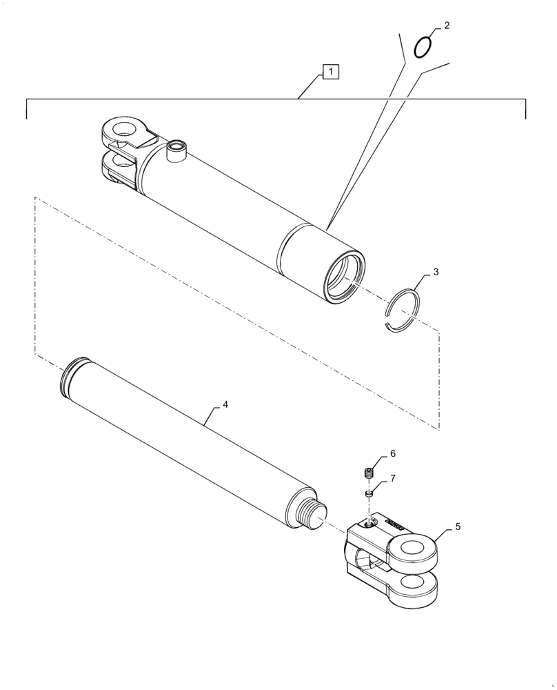 Схема запчастей Case IH ECOLO-TIGER 875 - (35.100.BI[05]) - HYDRAULIC CYLINDER 3X8, 1.25 CHRM ROD FRAME GANGS DISK LEVELER (35) - HYDRAULIC SYSTEMS