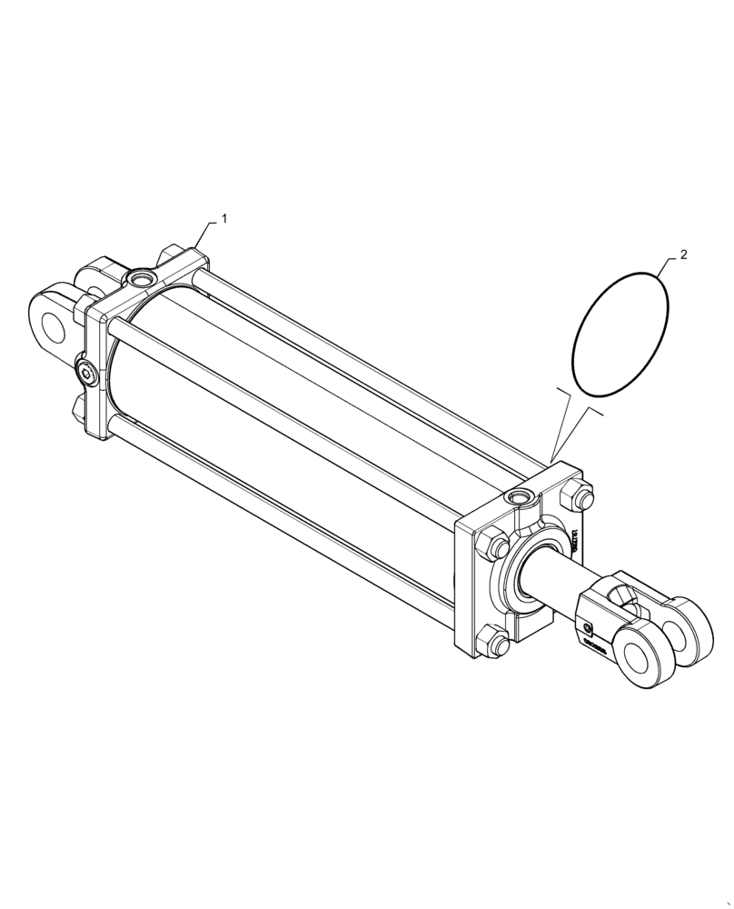 Схема запчастей Case IH 1255 - (35.100.BI[06]) - HYDRAULIC CYLINDER 5" (35) - HYDRAULIC SYSTEMS