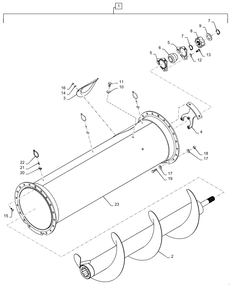 Схема запчастей Case IH 7230 - (88.100.80[05]) - DIA KIT, UNLOADING TUBE, EXTENDED WEAR, EXTENSION (88) - ACCESSORIES