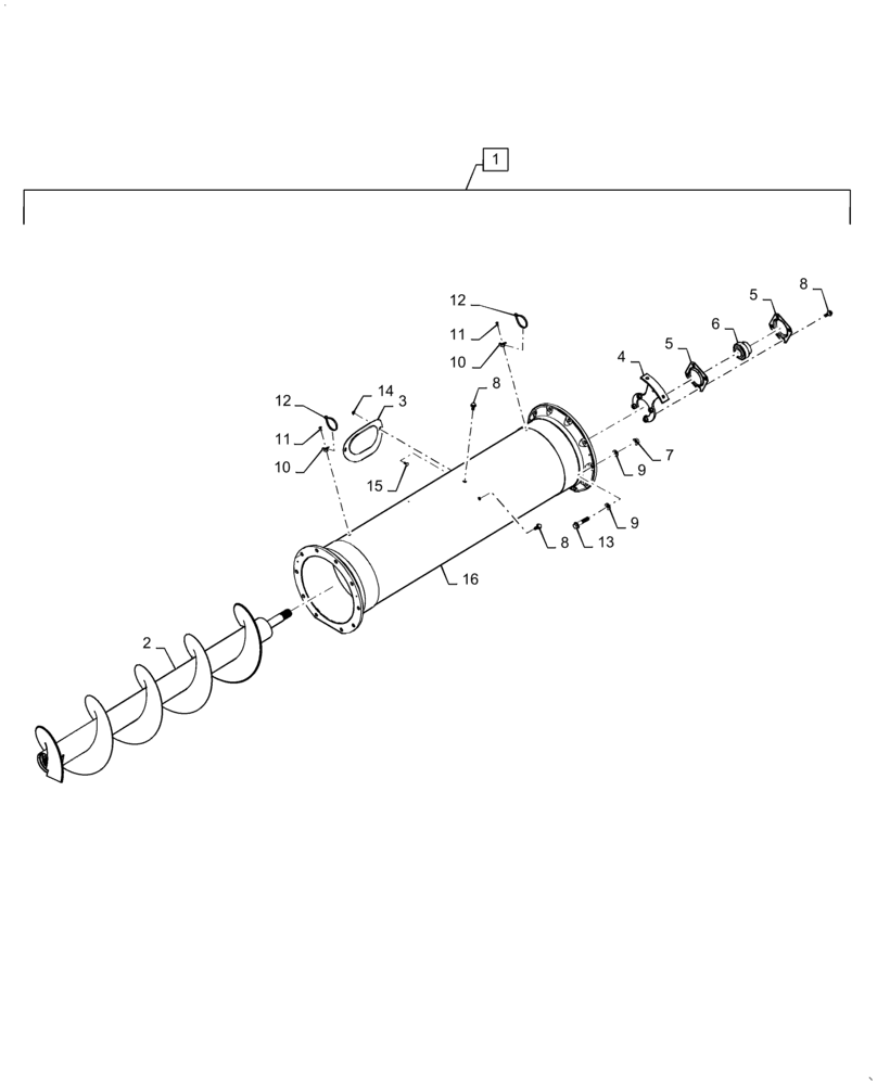 Схема запчастей Case IH 7230 - (88.100.80[06]) - DIA KIT, UNLOADING TUBE, STANDARD , EXTENSION, HIGH CAPACITY (88) - ACCESSORIES