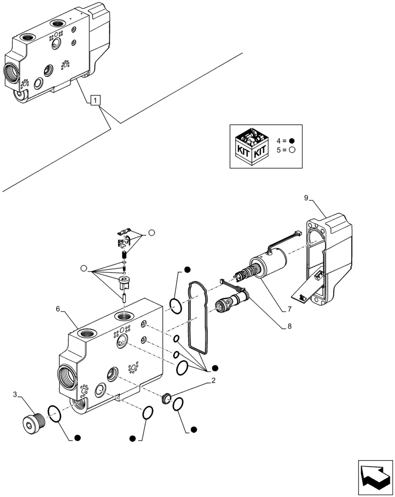 Схема запчастей Case IH MAXXUM 110 - (35.204.BS[07]) - DIRECTION CONTROL VALVE - COMPONENTS (35) - HYDRAULIC SYSTEMS