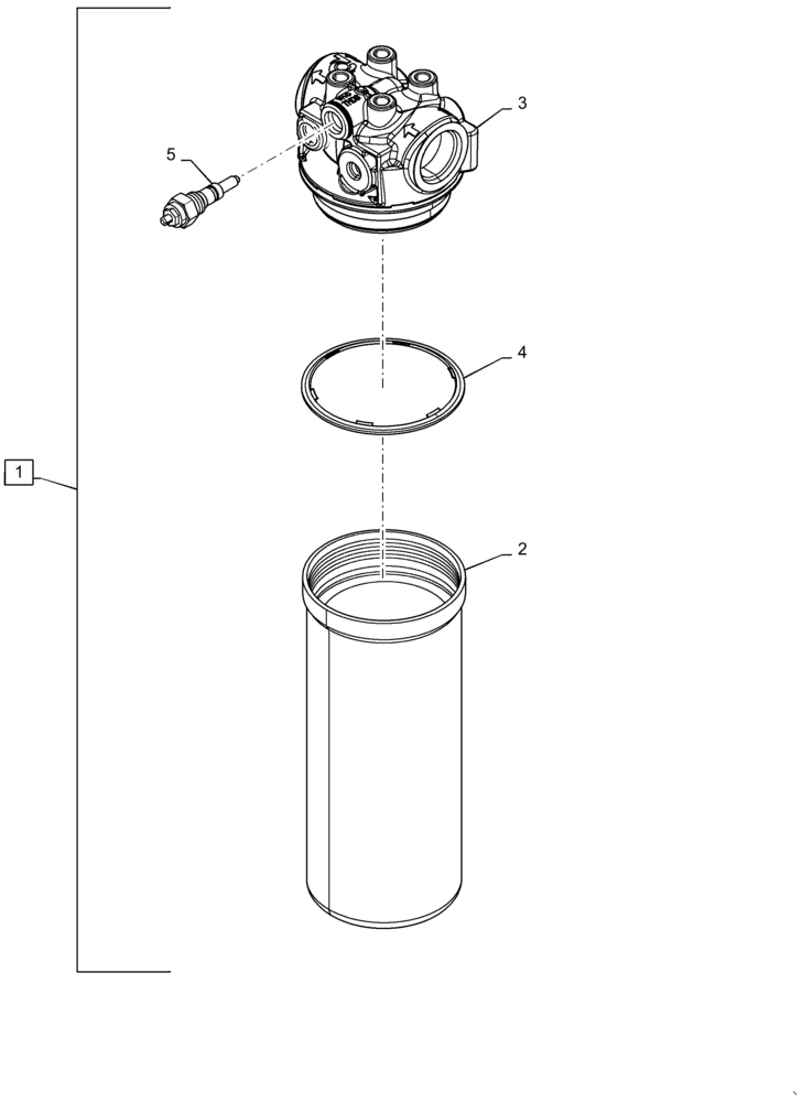 Схема запчастей Case IH MAGNUM 280 - (21.105.BC[01]) - FILTER ASSY, TRANSMISSION, POWERSHIFT (21) - TRANSMISSION