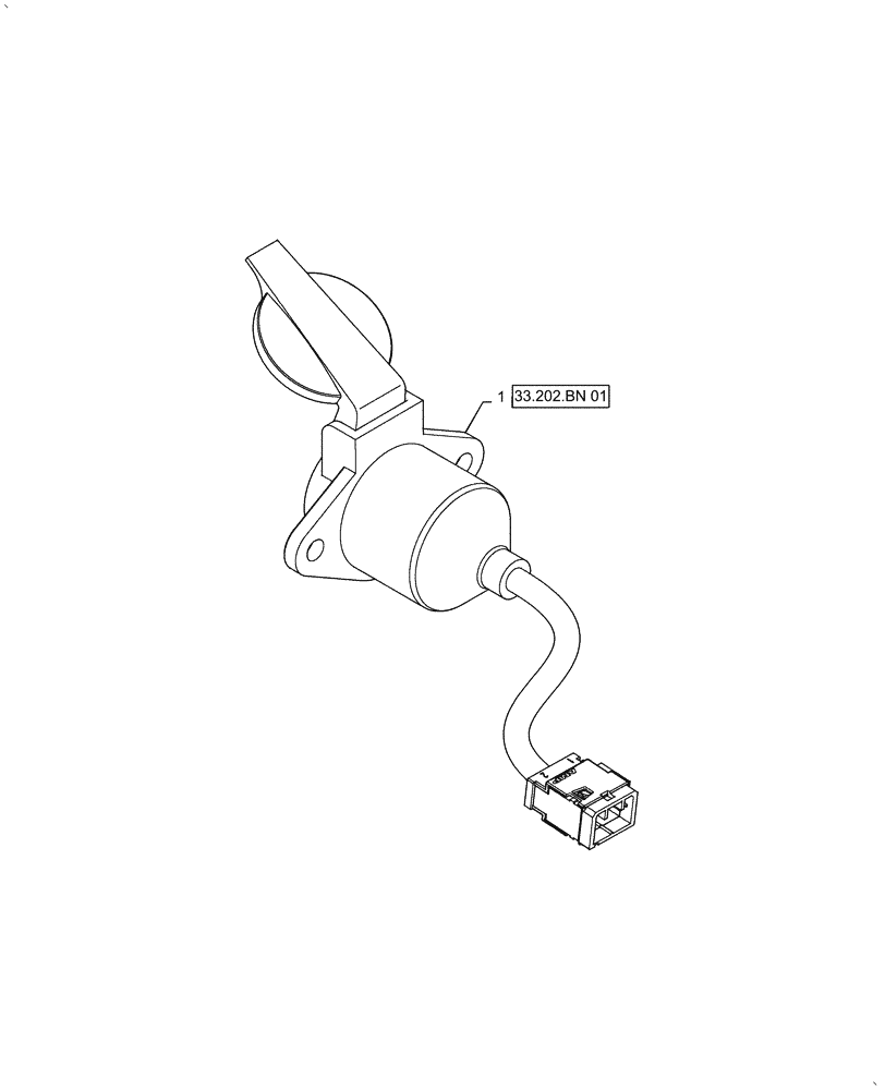 Схема запчастей Case IH FARMALL 50A - (55.032.AC[01]) - TRAILER BRAKE SYSTEM WIRE HARNESS (55) - ELECTRICAL SYSTEMS