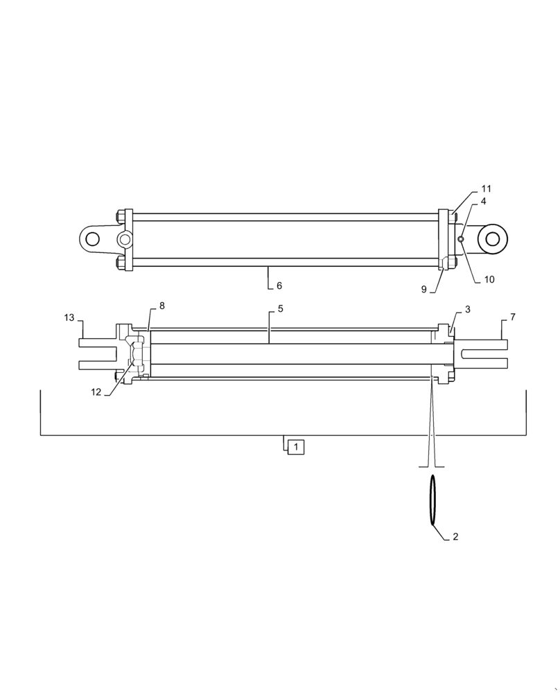 Схема запчастей Case IH 1265 - (35.100.BI[01]) - HYDRAULIC CYLINDER 4 X 24 NITRO (35) - HYDRAULIC SYSTEMS