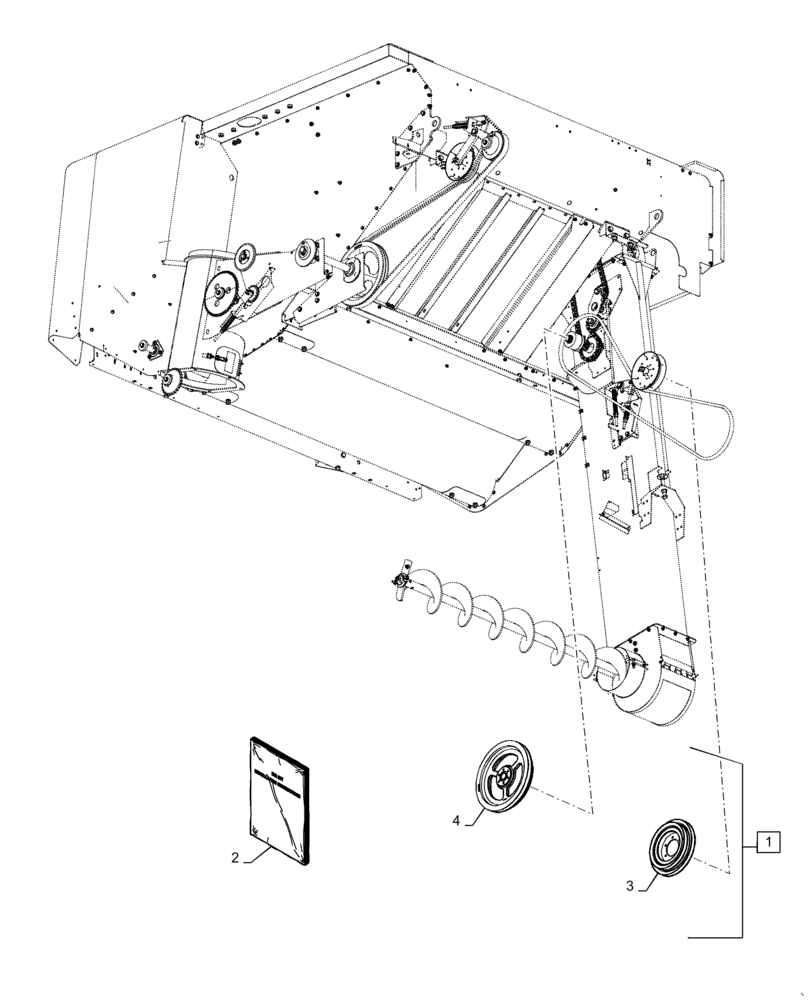 Схема запчастей Case IH 7230 - (88.100.80[15]) - DIA KIT, ELEVATOR, GRAIN TANK, REDUCTION (88) - ACCESSORIES