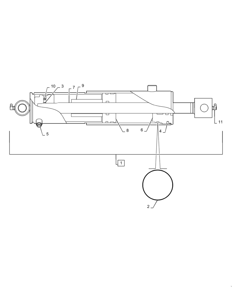 Схема запчастей Case IH 1245 - (35.100.BI[05]) - HYDRAULIC CYLINDER 3.88 X 4.75 X 1.25 WING FOLD (35) - HYDRAULIC SYSTEMS