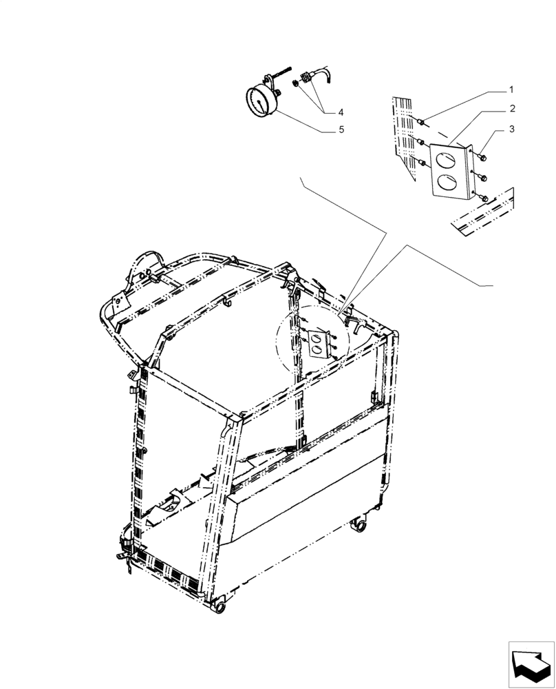 Схема запчастей Case IH A8800 - (39.100.AY[02]) - SUPPORT, GAUGE (39) - FRAMES AND BALLASTING