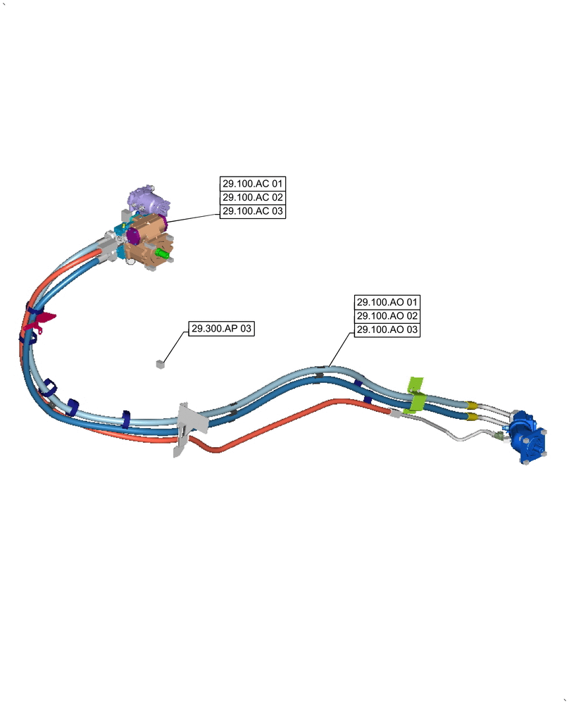 Схема запчастей Case IH 9240 - (00.000.29[01]) - PICTORIAL INDEX, HYDROSTATIC PUMP (00) - GENERAL & PICTORIAL INDEX