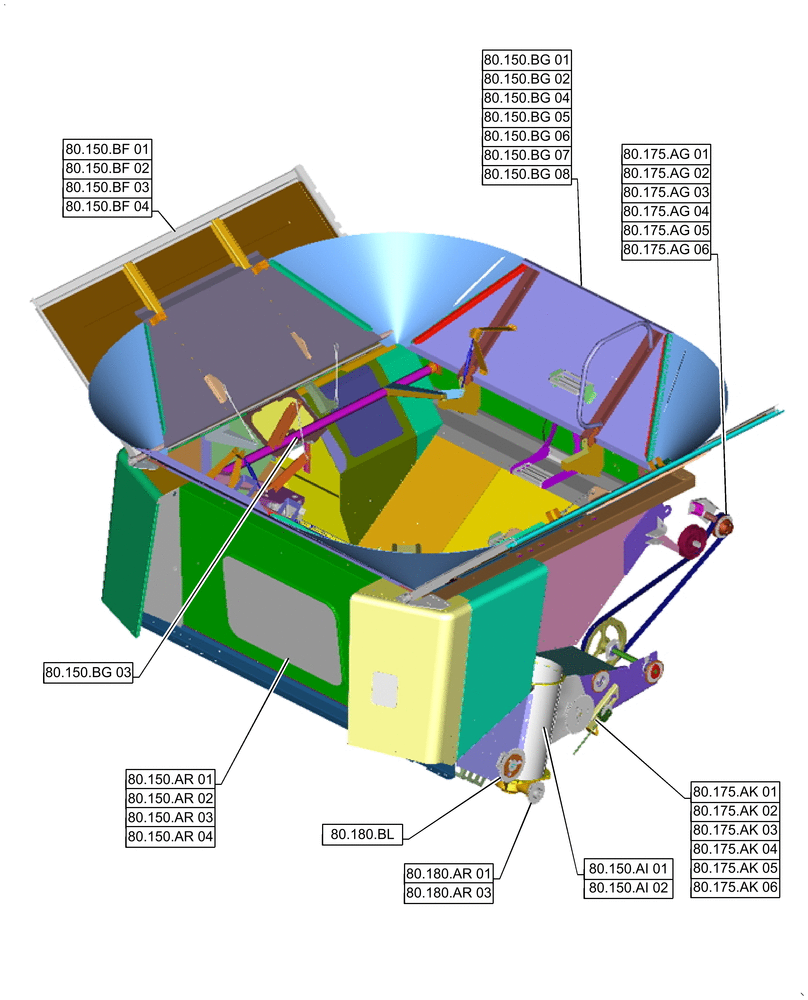 Схема запчастей Case IH 9240 - (00.000.80[02]) - PICTORIAL INDEX - TANKS (00) - GENERAL & PICTORIAL INDEX