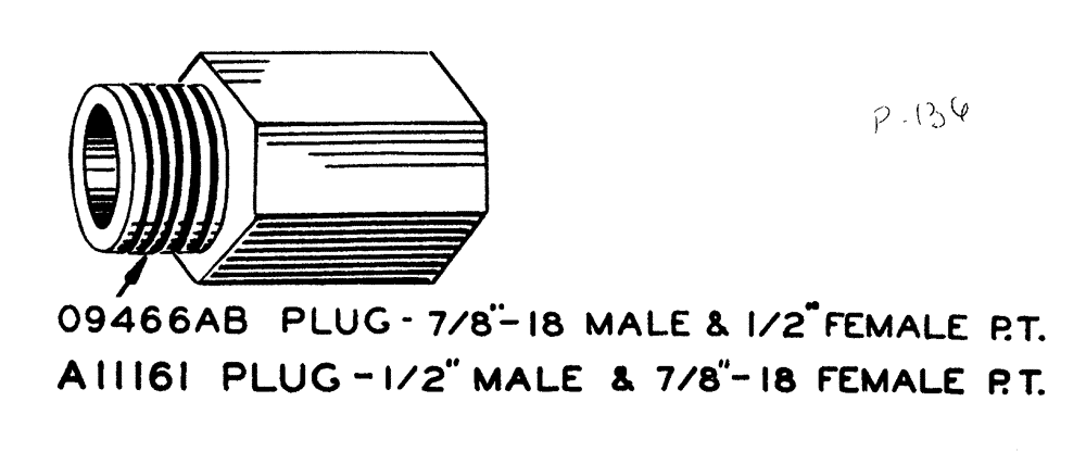 Схема запчастей Case IH LA-SERIES - (098) - HYDRAULIC DUAL VALVE AND PUMP ASSEMBLY ADAPTER PLUG FOR BREAK-AWAY COUPLINGS (08) - HYDRAULICS