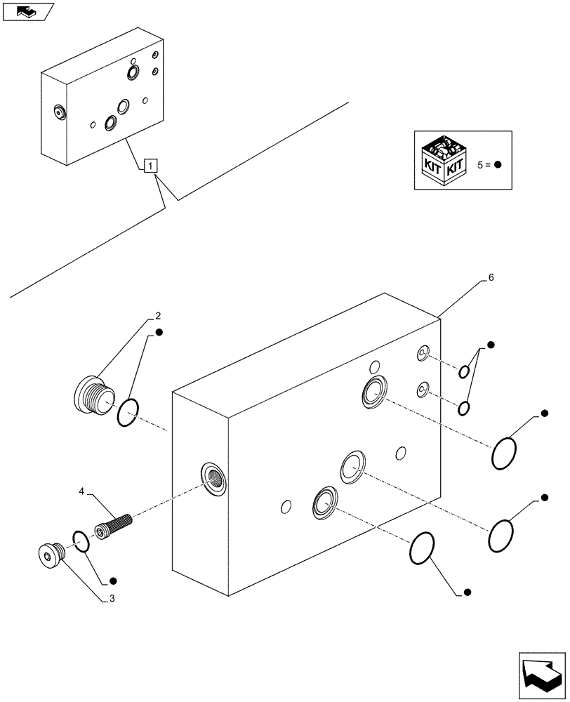 Схема запчастей Case IH FARMALL 115U - (35.204.BS[05]) - VAR - 336386 - INLET SECTION, COMPONENTS (35) - HYDRAULIC SYSTEMS