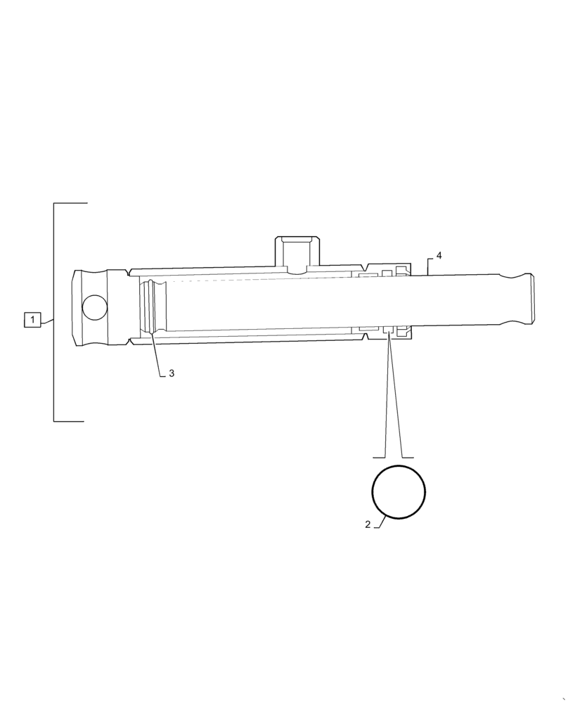 Схема запчастей Case IH 1245 - (35.100.BI[02]) - HYDRAULIC CYLINDER 1X4 2500PSI NO PINS SA (35) - HYDRAULIC SYSTEMS