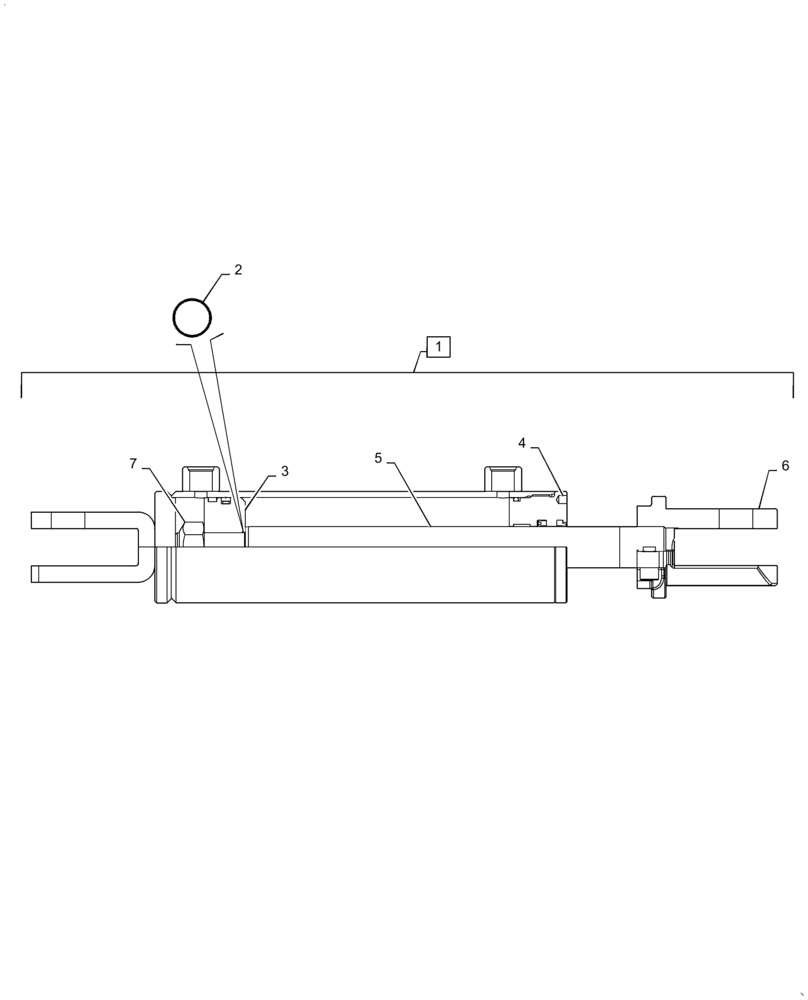 Схема запчастей Case IH 1265 - (35.100.BI[07]) - HYDRAULIC CYLINDER, STEERING (35) - HYDRAULIC SYSTEMS