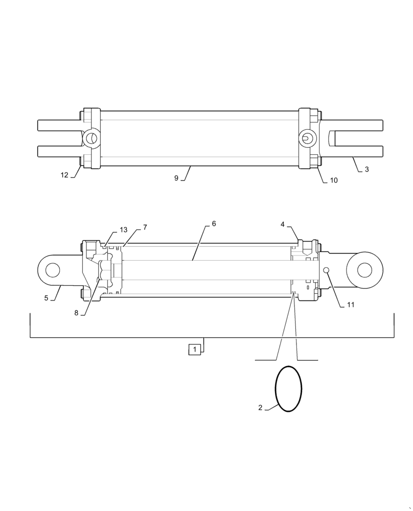 Схема запчастей Case IH ECOLO-TIGER 875 - (35.100.BI[09]) - HYDRAULIC CYLINDER 3X3.63, 1.25 CHRM ROD MAIN FRAME (35) - HYDRAULIC SYSTEMS