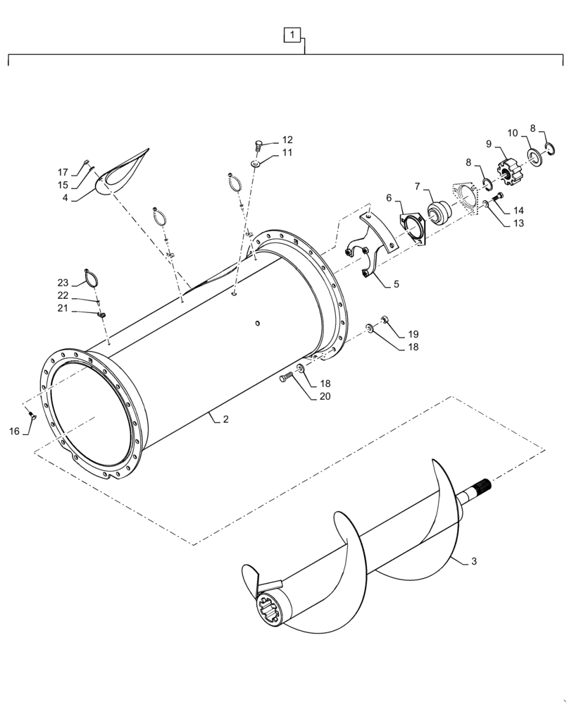 Схема запчастей Case IH 9230 - (88.100.80[03]) - DIA KIT, UNLOADING TUBE, EXTENDED WEAR, EXTENSION (88) - ACCESSORIES