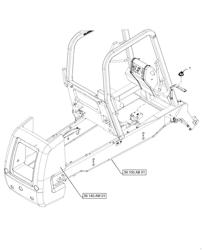 Схема запчастей Case IH 586H - (55.408.AG[01]) - HORN (55) - ELECTRICAL SYSTEMS