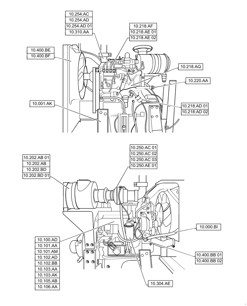 Схема запчастей Case IH RP85 - (00.000.10[01]) - PICTORIAL INDEX - ENGINE (00) - GENERAL & PICTORIAL INDEX