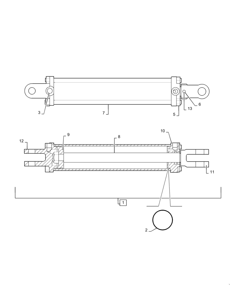 Схема запчастей Case IH 1265 - (35.100.BI[11]) - HYDRAULIC CYLINDER 3.5X16 NITRO (35) - HYDRAULIC SYSTEMS