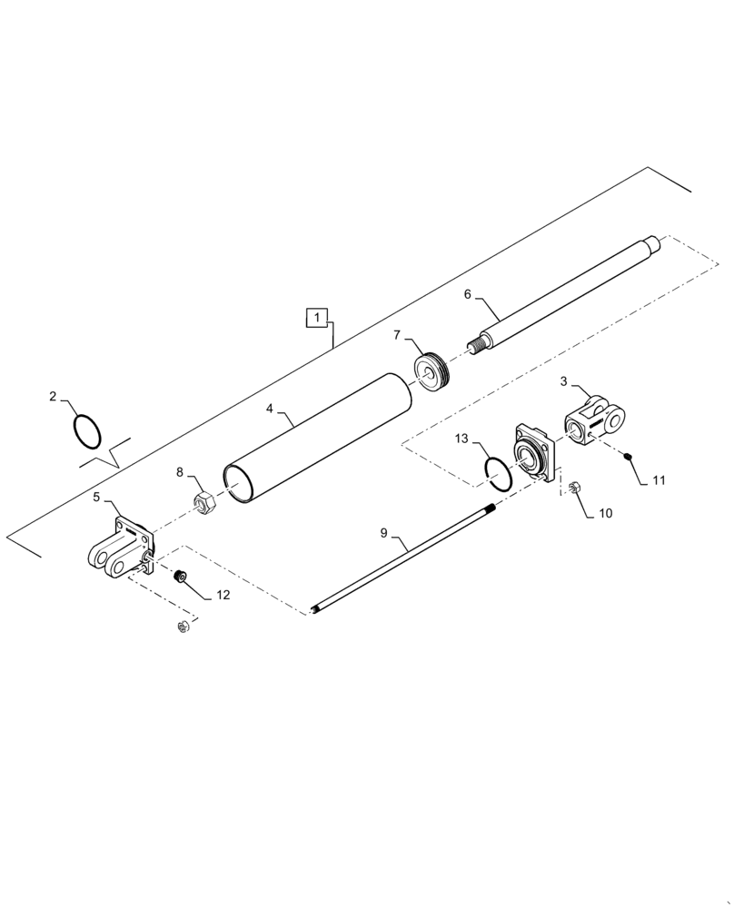 Схема запчастей Case IH ECOLO-TIGER 875 - (35.100.BI[04]) - HYDRAULIC CYLINDER 3.0" X 16" W/ 1.50" (35) - HYDRAULIC SYSTEMS