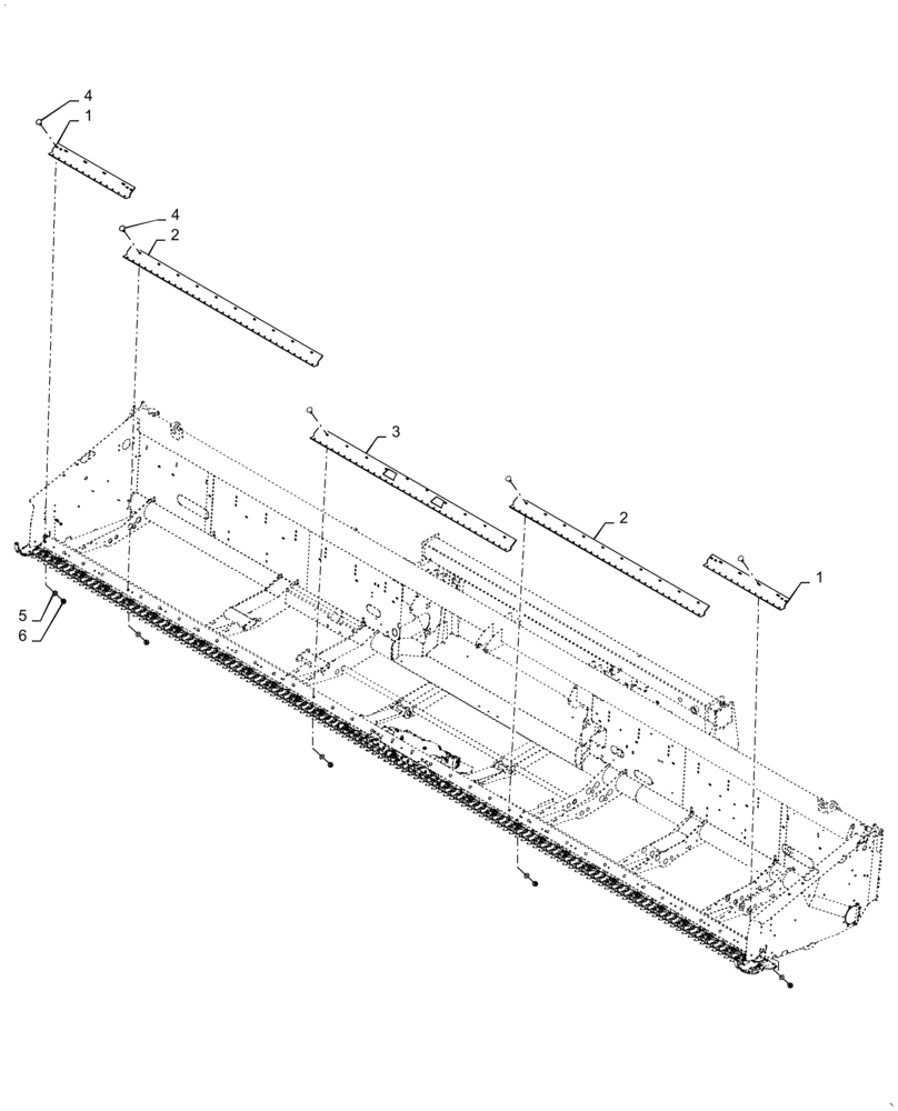 Схема запчастей Case IH 3152 - (58.110.09[02]) - CUTTERBAR, 3" STD GUARD 30FT (58) - ATTACHMENTS/HEADERS