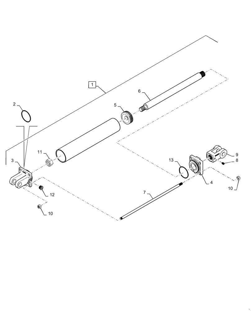 Схема запчастей Case IH ECOLO-TIGER 875 - (35.100.BI[08]) - HYDRAULIC CYLINDER 4.5X16, IND HARD MAIN FRAME (35) - HYDRAULIC SYSTEMS