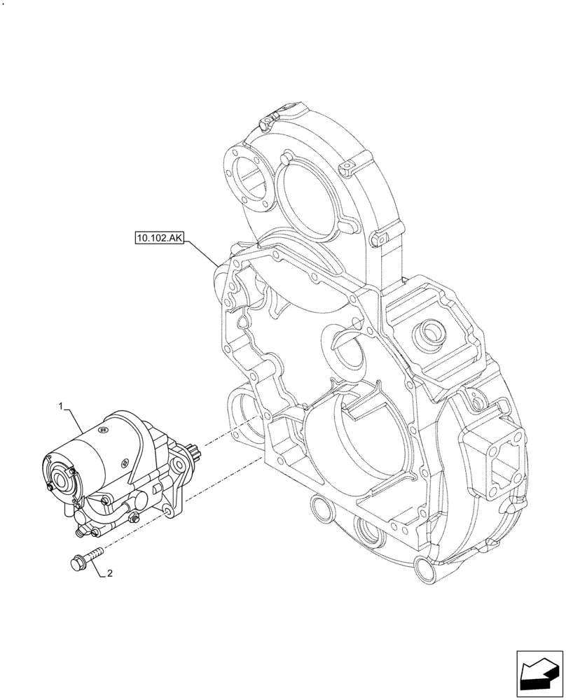 Схема запчастей Case IH F2CFE614B B006 - (55.201.AE) - ENGINE STARTER (55) - ELECTRICAL SYSTEMS