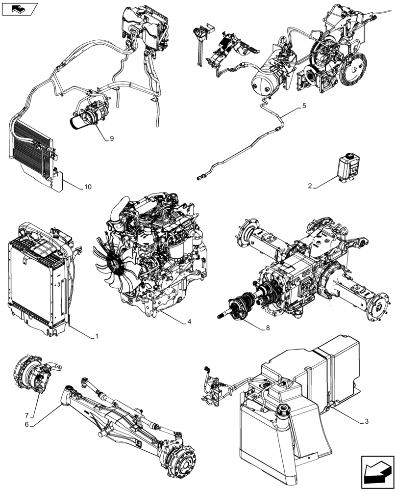 Схема запчастей Case IH FARMALL 105U - (05.100.03[02]) - CAPACITIES (05) - SERVICE & MAINTENANCE