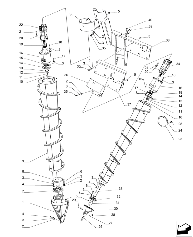 Схема запчастей Case IH A8800 - (60.350.AA[09]) - CROP DIVIDER - MY2015 (60) - PRODUCT FEEDING