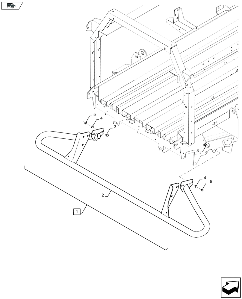 Схема запчастей Case IH LB434S - (88.090.005) - DIA KIT: BUMPER - D092 (88) - ACCESSORIES