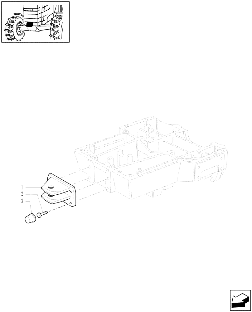 Схема запчастей Case IH MAXXUM 140 - (1.21.5/01) - FRONT PULL HOOK (VAR.330222) (03) - TRANSMISSION