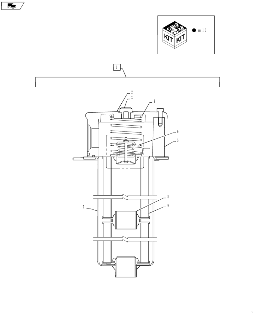 Схема запчастей Case IH TITAN 4540 - (35.300.AQ[03]) - HYDRAULIC IN-TANK FILTER (35) - HYDRAULIC SYSTEMS