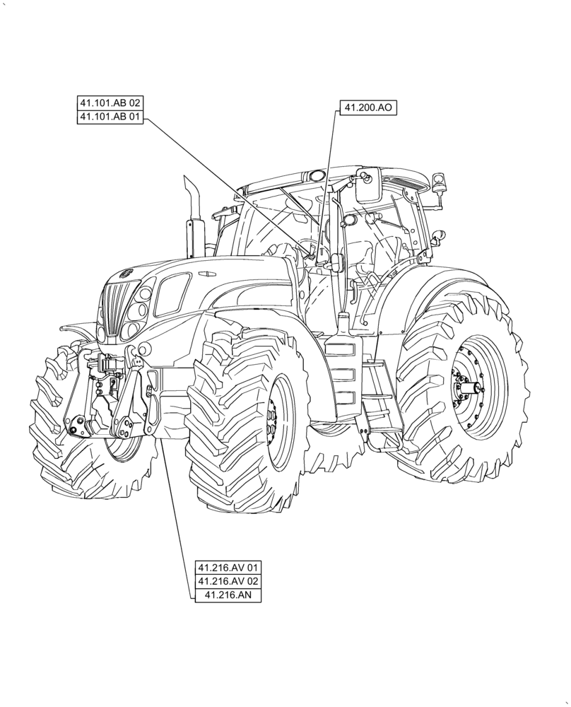 Схема запчастей Case IH PUMA2104 - (00.000.41) - PICTORIAL INDEX - STEERING (00) - GENERAL & PICTORIAL INDEX